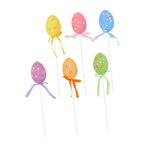 Limtula Bunte Eier, Ornament, Schaumstoff-Eier mit Stab, für Korbfüller, Party, Tischdekoration, Vasen-Arrangement, 6 Stück Limtula Bunte Eier, Ornament, Schaumstoff-Eier mit Stab, für Korbfüller, Party, Tischdekoration, Vasen-Arrangement, 6 Stück von Limtula