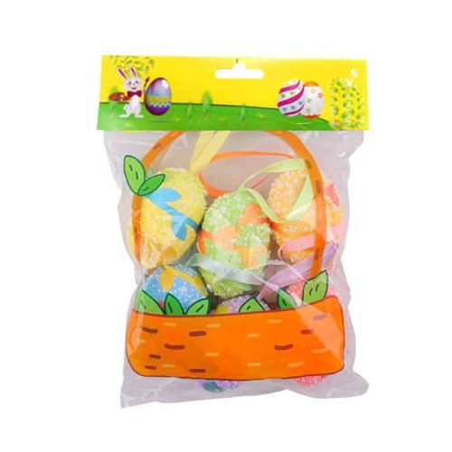Limtula Bunte Schaumstoff-Eier, hängende Ornament-Korbfüller für Party-Tischdekorationen und Urlaubsdekorationen, 6 Stück Limtula Bunte Schaumstoff-Eier, hängende Ornament-Korbfüller für Party-Tischdekorationen und Urlaubsdekorationen, 6 Stück von Limtula