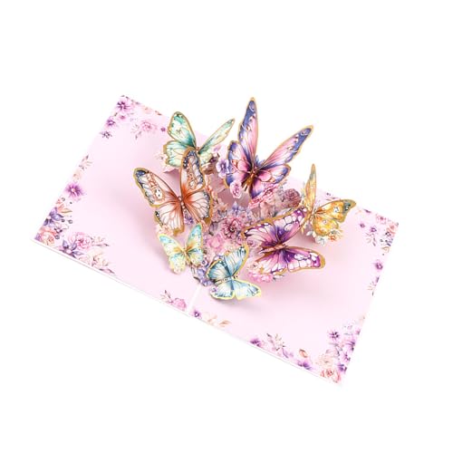 Limtula Delicate Handgefertigte 3D Schmetterlingskarte Sammler -3D Schmetterlingsgrußkarte Mit Umschlag Für Jede Feier von Limtula
