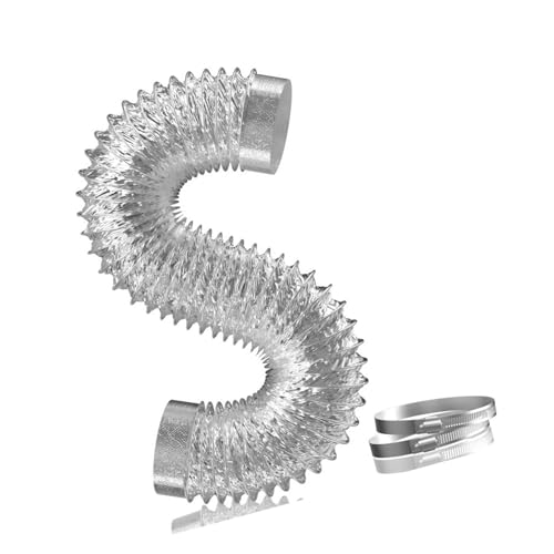 Limtula Flexible Aluminium-Trocknerschläuche mit 2 Klemmen für HVAC-Lüftung, Heizung, Kühlung, Ablufttrockner, Schlauchverlängerung Limtula Flexible Aluminium-Trocknerschläuche mit 2 Klemmen für HVAC-Lüftung, Heizung, Kühlung, Ablufttrockner, Schlauchverlängerung von Limtula