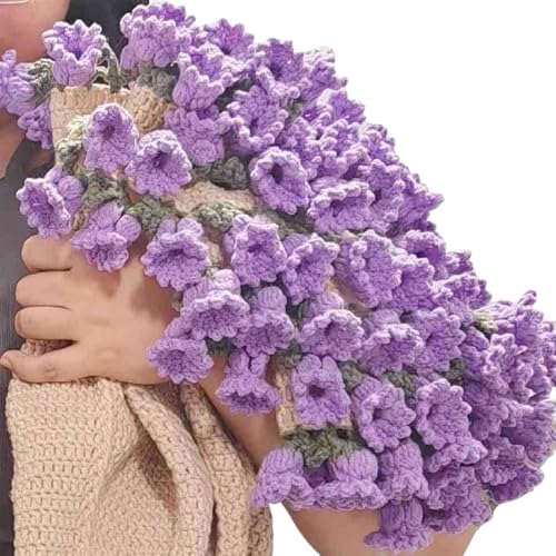 Limtula Handgefertigte Häkelblume Blumenstrauß Weichknecke Stick In Pastellfarben Für Muttertag Geburtstag Home Dekoration Outdoor Picknickdecke von Limtula