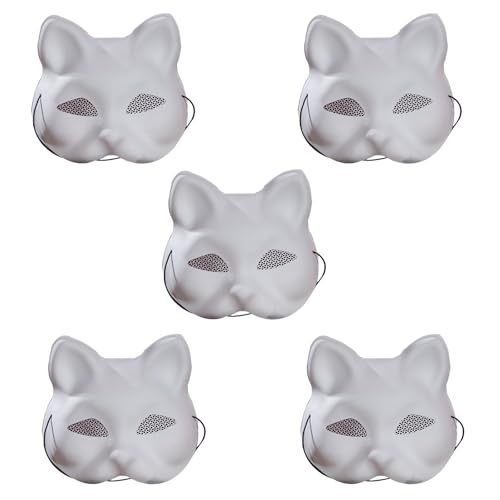 Limtula Katzen Gesicht Kostümmaske Handfarbenpapiermaske Mit Acrylfarbe Und Pinsel Für Halloween Cosplay Party Kid Geburtstag Limtula Katzen Gesicht Kostümmaske Handfarbenpapiermaske Mit Acrylfarbe Und Pinsel Für Halloween Cosplay Party Kid Geburtstag von Limtula