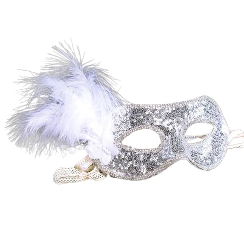 Limtula Maskerade mit Pailletten, Augenmaske, Falfgesicht mit Kette, für Maskerade, Abschlussball, Karneval, Hochzeit, Party Limtula Maskerade mit Pailletten, Augenmaske, Falfgesicht mit Kette, für Maskerade, Abschlussball, Karneval, Hochzeit, Party von Limtula