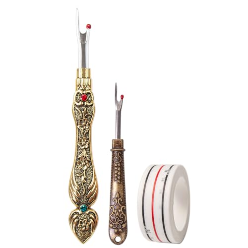 Limtula Metall-Nahttrenner und Näh-Positionierungsband-Set, Nähtrenner, Fadenentferner, Werkzeug für Nadelarbeiten, 2 Stück Limtula Metall-Nahttrenner und Näh-Positionierungsband-Set, Nähtrenner, Fadenentferner, Werkzeug für Nadelarbeiten, 2 Stück von Limtula