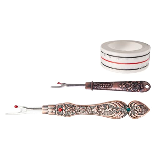 Limtula Metall-Nahttrenner und Näh-Positionierungsband-Set, Nähtrenner, Fadenentferner, Werkzeug für Nadelarbeiten, 2 Stück Limtula Metall-Nahttrenner und Näh-Positionierungsband-Set, Nähtrenner, Fadenentferner, Werkzeug für Nadelarbeiten, 2 Stück von Limtula