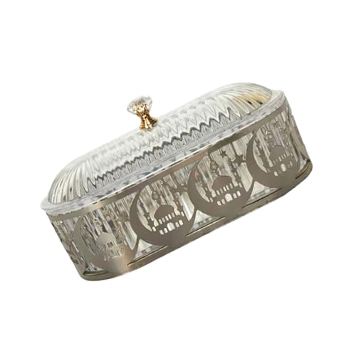 Limtula Mittelöstliches Desserttablett Ramadans Süßigkeiten Servierschale Snacks Aufbewahrungsbox Metallplatte für Festival Tischdekoration Limtula Mittelöstliches Desserttablett Ramadans Süßigkeiten Servierschale Snacks Aufbewahrungsbox Metallplatte für Festival Tischdekoration von Limtula