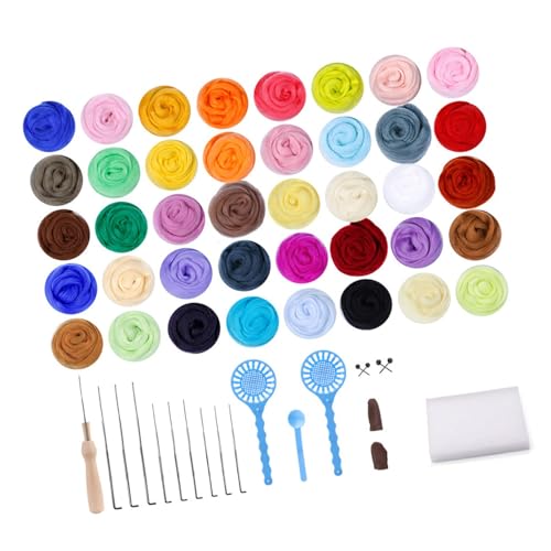 Limtula Nadel Felting Kits Nadel Felting Starter Kits Nadel Set Woll Roving 40 Farben Für Handwerksprojekte Limtula Nadel Felting Kits Nadel Felting Starter Kits Nadel Set Woll Roving 40 Farben Für Handwerksprojekte von Limtula