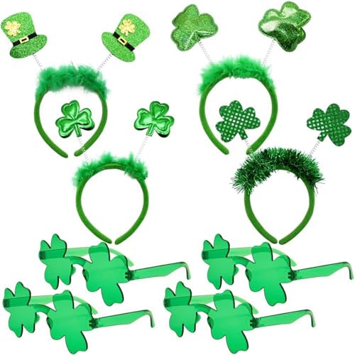 Limtula Patricks's Day Zubehör Patricks-Partys Gastgeschenk mit Patricks Kleeblatt Brille Kleeblatt Hut Stirnband Set Limtula Patricks's Day Zubehör Patricks-Partys Gastgeschenk mit Patricks Kleeblatt Brille Kleeblatt Hut Stirnband Set von Limtula