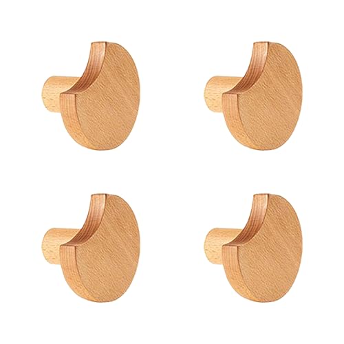 Limtula Praktische, stabile Schubladenknöpfe aus Holz, Blumendesign, Möbelgriffe für Kinderzimmer, einfache Installation, 4 Stück von Limtula