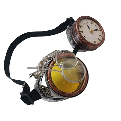 Limtula Retro Steampunks Brille mit Uhr Halloween Dekorative Brille Steampunks Brille für Cosplay Enthusiasten Limtula Retro Steampunks Brille mit Uhr Halloween Dekorative Brille Steampunks Brille für Cosplay Enthusiasten von Limtula