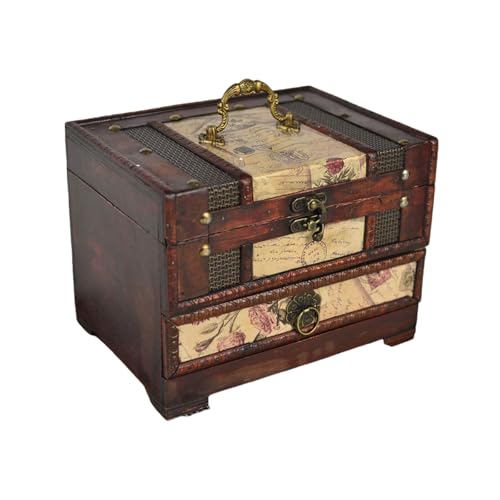 Limtula Schmuckschatulle aus Holz mit großer Kapazität und Schublade, Aufbewahrungsbox für Damen, Accessoires, Ringe/Ohrringe/Halskettenhalter Limtula Schmuckschatulle aus Holz mit großer Kapazität und Schublade, Aufbewahrungsbox für Damen, Accessoires, Ringe/Ohrringe/Halskettenhalter von Limtula