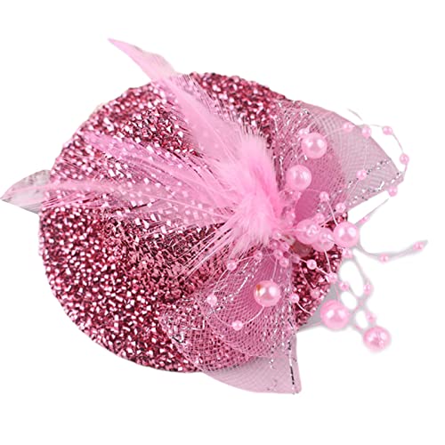 Limtula Teeparty-Fascinator für Mädchen, Fascinator, Derby, Pillbox, Hut, Cocktail, Feder, Blume, Netzstoff für Mädchen Limtula Teeparty-Fascinator für Mädchen, Fascinator, Derby, Pillbox, Hut, Cocktail, Feder, Blume, Netzstoff für Mädchen von Limtula