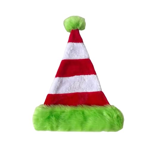 Limtula Weihnachtsmannmütze, gestreift, Plüsch, Weihnachtsmannmütze, Urlaub, Feiern, Party-Accessoire, Kopfbedeckung für Familientreffen Limtula Weihnachtsmannmütze, gestreift, Plüsch, Weihnachtsmannmütze, Urlaub, Feiern, Party-Accessoire, Kopfbedeckung für Familientreffen von Limtula