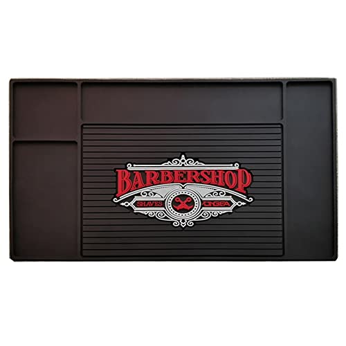 Limtula for Creative Barber Station Mat Cushion Rectangle Black Anti slip PVC Mat Barber Countertop for Protection Mat Easy to C Limtula for Creative Barber Station Mat Cushion Rectangle Black Anti slip PVC Mat Barber Countertop for Protection Mat Easy to C von Limtula