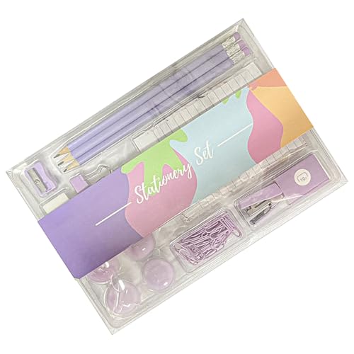Magnete, Pinnnadeln, multifunktionale Büroklammern, Radiergummi, Büroklammern, Bleistifte, Cartoon-Notizbuch, Binder-Clips für die Schule von Limtula