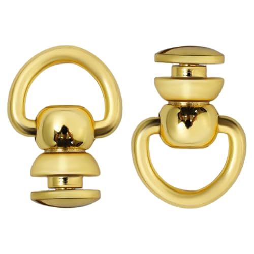 Metallnieten, D-Ringe, Nieten, 360 Grad drehbar, für Ledertaschen, Handtaschen, Gürtel, Geldbörse, Haustierhalsband, 2 Stück Metallnieten, D-Ringe, Nieten, 360 Grad drehbar, für Ledertaschen, Handtaschen, Gürtel, Geldbörse, Haustierhalsband, 2 Stück von Limtula