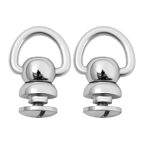 Metallnieten, D-Ringe, Nieten, 360 Grad drehbar, für Ledertaschen, Handtaschen, Gürtel, Geldbörse, Haustierhalsband, 2 Stück Metallnieten, D-Ringe, Nieten, 360 Grad drehbar, für Ledertaschen, Handtaschen, Gürtel, Geldbörse, Haustierhalsband, 2 Stück von Limtula