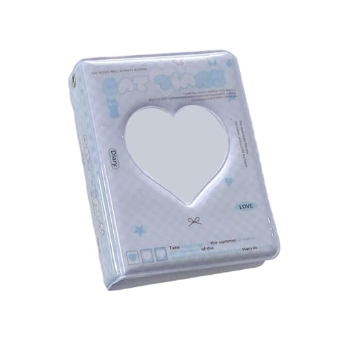 Modisches 7,6 cm großes kleines Fotoalbum in Herzform, Kartenhalter mit 40 Taschen, Idol-Fotokartenbuch zum Verschenken von PVC-Kartenhaltern Modisches 7,6 cm großes kleines Fotoalbum in Herzform, Kartenhalter mit 40 Taschen, Idol-Fotokartenbuch zum Verschenken von PVC-Kartenhaltern von Limtula