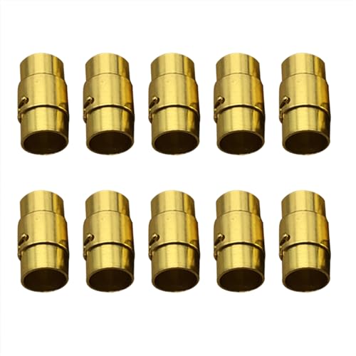 Packung Von 10 Magnetischen Verschlüssen Schmuck Making Teil Kupferkabelendkappen Für Lederseil Halskette Armbandzubehör von Limtula