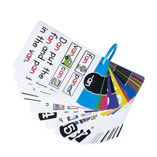 Phonics Karteikarten mit Bildern, frühes Lernen, Wörter, Baukarte, Phonikstudium, Lernkarten für Kindergarten, Kleinkinder, englische Buchstaben, Lehrkarten von Limtula