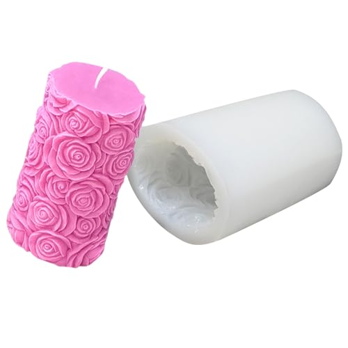 RETUOLWAG Zylinderform Geschnitzte Silikonkerzenform Epoxidharz Für Seife Home Dekoration Putz Silikonzylinderform RETUOLWAG Zylinderform Geschnitzte Silikonkerzenform Epoxidharz Für Seife Home Dekoration Putz Silikonzylinderform von Limtula