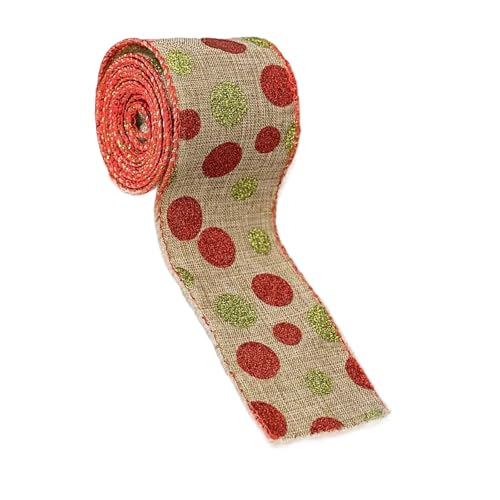 Rundes Juteband mit Drahtkanten, 4,5 m lang, für Weihnachtsbaumschmuck, Geschenkverpackung, Geschenkband von Limtula