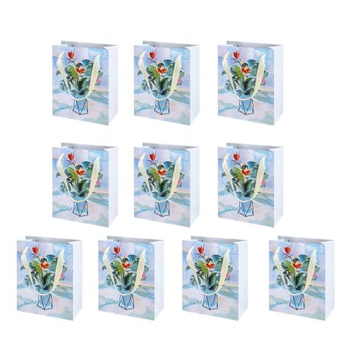 Set mit 10 Mehrzweck-Papiertüten mit Griffen für Partys, ein dekoratives Geschenk für handgefertigte Einkäufe, Geburtstagsgeschenk Set mit 10 Mehrzweck-Papiertüten mit Griffen für Partys, ein dekoratives Geschenk für handgefertigte Einkäufe, Geburtstagsgeschenk von Limtula