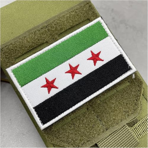 Syrische Neue Flaggen Bestickte Abzeichen Mit Hakenbefestigungsmittel Für Eine Einfache Befestigung Für Verschiedene Kleidung Und Accessoires Syrische Neue Flaggen Bestickte Abzeichen Mit Hakenbefestigungsmittel Für Eine Einfache Befestigung Für Verschiedene Kleidung Und Accessoires von Limtula