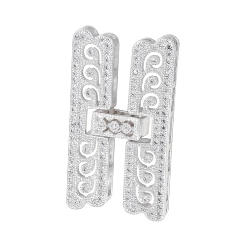 Tragbarer, längenverstellbarer Zirkonia-Verschluss, modisches Accessoire zum Personalisieren von stilvollen Perlenschmuck von Limtula