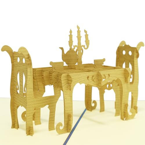 LINPOPUP® Pop-Up Karte – Restaurant Gutschein – 3D Gutscheinkarte zum Essen gehen, Geschenkkarte für eine Essenseinladung, einen Restaurantbesuch, N127 von LINPOPUP