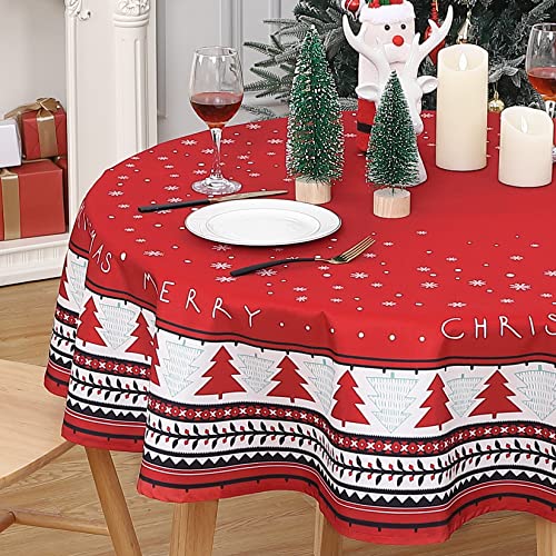 LinTimes Weihnachtstischdecke Wasserabweisende Tischwäsche Weihnachtsdekoration Wachstuch mit Weihnachtsbaum Tafeltuch 60 Rund LinTimes Weihnachtstischdecke Wasserabweisende Tischwäsche Weihnachtsdekoration Wachstuch mit Weihnachtsbaum Tafeltuch 60 Rund von LinTimes