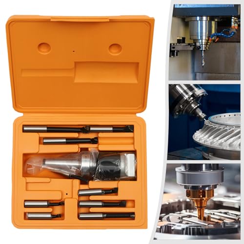 Bohrkopf Werkzeugsatz, Bohrkopf Set mit 9 Stück MT2-F1 Bohrstangen, Bohrbereich 10-125mm, Genauigkeitsbereich 0-40mm, Fräsmaschinenzubehör Bohrkopf Werkzeugsatz, Bohrkopf Set mit 9 Stück MT2-F1 Bohrstangen, Bohrbereich 10-125mm, Genauigkeitsbereich 0-40mm, Fräsmaschinenzubehör von Linanty