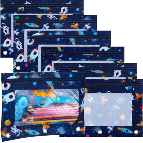 Federmäppchen für 3-Ringbinder, glatter Reißverschluss, Schulanfang, 3-Ringbuch, verstärkte Ösen, Stifteetui, Stifteetui, Stiftebeutel mit transparentem Fenster, Geschenk für Lehrer Federmäppchen für 3-Ringbinder, glatter Reißverschluss, Schulanfang, 3-Ringbuch, verstärkte Ösen, Stifteetui, Stifteetui, Stiftebeutel mit transparentem Fenster, Geschenk für Lehrer von Lincia