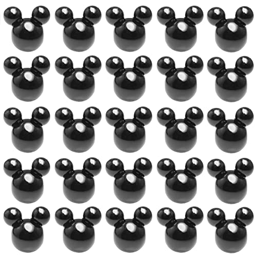 Lind Kitchen 150 Stück 15 mm DIY Armband Halskette Schmuck Handarbeit Handwerk Herstellung Mickey Mouse Kopf Acryl Perlen großes Loch Pastellperlen Anhänger von Lind Kitchen