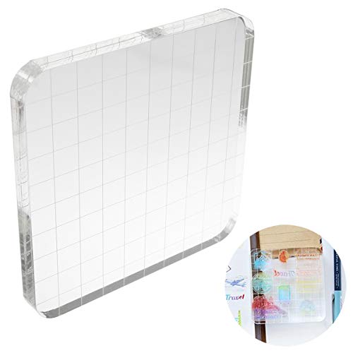 Lind Kitchen Quadratischer Stempelblock mit Raster, Acryl, transparent, 10 x 10 x 1 cm, für Bastelarbeiten, Scrapbooking, Bastelarbeiten, dekorativ Lind Kitchen Quadratischer Stempelblock mit Raster, Acryl, transparent, 10 x 10 x 1 cm, für Bastelarbeiten, Scrapbooking, Bastelarbeiten, dekorativ von Lind Kitchen
