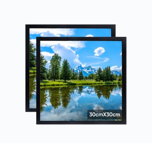 30x30cm Bilderrahmen, Rahmen aus holz,Frame 30x30cm 2er set,MDF-Rahmen Wand Bilderrahmen Moderner Fotorahmen,Schwarz,Perfekt zum Verschenken 30x30cm Bilderrahmen, Rahmen aus holz,Frame 30x30cm 2er set,MDF-Rahmen Wand Bilderrahmen Moderner Fotorahmen,Schwarz,Perfekt zum Verschenken von Lindahandel
