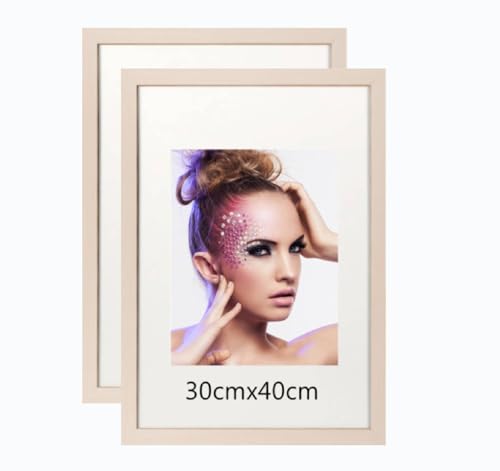 30x40cm Bilderrahmen, Rahmen aus holz,Frame 30x40cm 2er set,MDF-Rahmen Wand Bilderrahmen Moderner Fotorahmen,Weiß,Perfekt zum Verschenken von Lindahandel