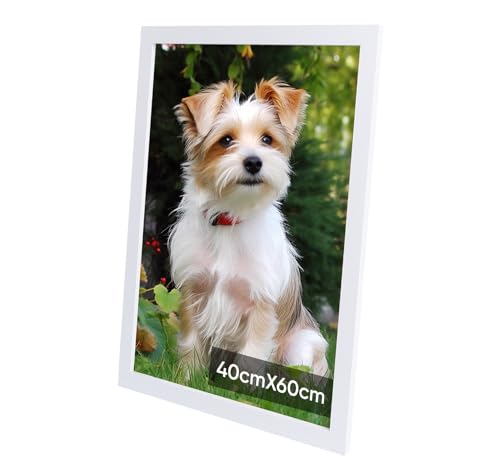 40x60cm Bilderrahmen, Rahmen aus holz,Frame 40x60cm,MDF-Rahmen Wand Bilderrahmen Moderner Fotorahmen,Weiß,Perfekt zum Verschenken von Lindahandel
