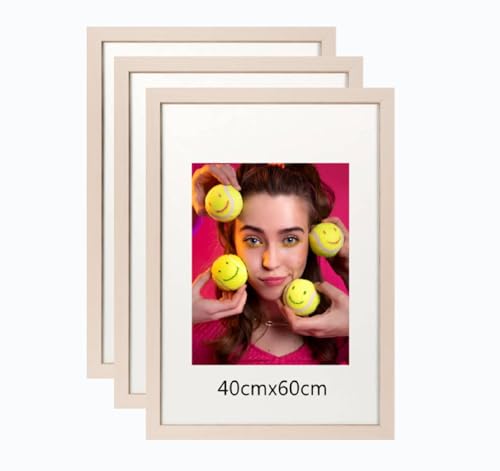 40x60cm Bilderrahmen, Rahmen aus holz,Frame 40x60cm 3er set,MDF-Rahmen Wand Bilderrahmen Moderner Fotorahmen,Weiß,Perfekt zum Verschenken von Lindahandel