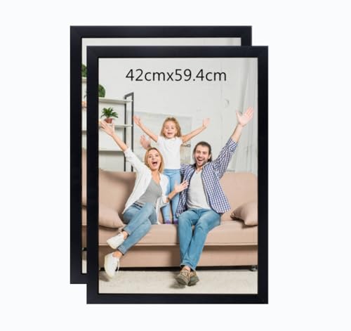 42x59.4cm Bilderrahmen, Rahmen aus holz,Frame 42x59.4cm 2er set,MDF-Rahmen Wand Bilderrahmen Moderner Fotorahmen,Schwarz,Perfekt zum Verschenken 42x59.4cm Bilderrahmen, Rahmen aus holz,Frame 42x59.4cm 2er set,MDF-Rahmen Wand Bilderrahmen Moderner Fotorahmen,Schwarz,Perfekt zum Verschenken von Lindahandel