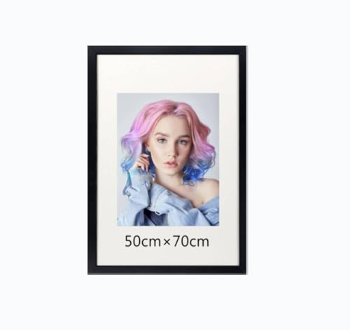 50x70cm Bilderrahmen, Rahmen aus holz,Frame 50x70cm,MDF-Rahmen Wand Bilderrahmen Moderner Fotorahmen,Schwarz,Perfekt zum Verschenken von Lindahandel