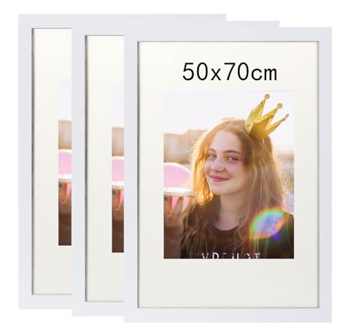 50x70cm Bilderrahmen, Rahmen aus holz,Frame 50x70cm,MDF-Rahmen Wand Bilderrahmen Moderner Fotorahmen,Weiß,Perfekt zum Verschenken 50x70cm Bilderrahmen, Rahmen aus holz,Frame 50x70cm,MDF-Rahmen Wand Bilderrahmen Moderner Fotorahmen,Weiß,Perfekt zum Verschenken von Lindahandel