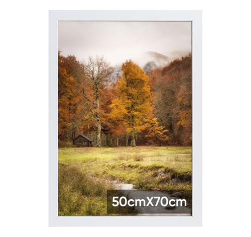 50x70cm Bilderrahmen, Rahmen aus holz,Frame 50x70cm,MDF-Rahmen Wand Bilderrahmen Moderner Fotorahmen,Weiß,Perfekt zum Verschenken 50x70cm Bilderrahmen, Rahmen aus holz,Frame 50x70cm,MDF-Rahmen Wand Bilderrahmen Moderner Fotorahmen,Weiß,Perfekt zum Verschenken von Lindahandel