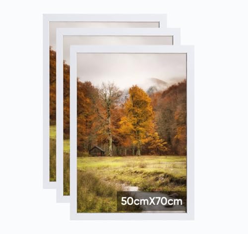 50x70cm Bilderrahmen, Rahmen aus holz,Frame 50x70cm 3er set,MDF-Rahmen Wand Bilderrahmen Moderner Fotorahmen,Weiß,Perfekt zum Verschenken 50x70cm Bilderrahmen, Rahmen aus holz,Frame 50x70cm 3er set,MDF-Rahmen Wand Bilderrahmen Moderner Fotorahmen,Weiß,Perfekt zum Verschenken von Lindahandel