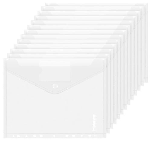 80 Pack Dokumententasche A4,Transparent Dokumentenmappe A4 mit Etikettentasche,Dokumenten für Dokumente Organisiere mit 11 Binderlöcher/Klettverschluss und Etikettentasche 80 Pack Dokumententasche A4,Transparent Dokumentenmappe A4 mit Etikettentasche,Dokumenten für Dokumente Organisiere mit 11 Binderlöcher/Klettverschluss und Etikettentasche von Lindahandel