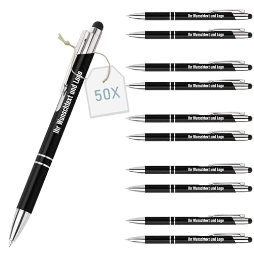 Lindahandel Kugelschreiber Personalisiert, 50 Stück Kundenspezifische Kugelschreiber mit Stylus Name Message Logo Gravier, Personalisierter Metall Stift für Geschäfte, Abschlussfeiern, Geburtstage Lindahandel Kugelschreiber Personalisiert, 50 Stück Kundenspezifische Kugelschreiber mit Stylus Name Message Logo Gravier, Personalisierter Metall Stift für Geschäfte, Abschlussfeiern, Geburtstage von Lindahandel