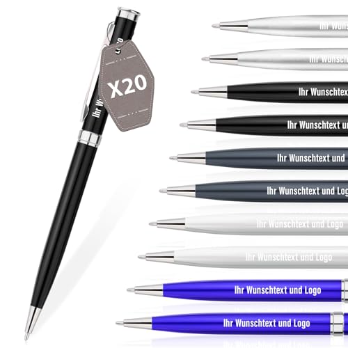 Lindahandel Kugelschreiber mit Gravur, Kugelschreiber personalisiert mit großer Farbauswahl, Geeignet für Unternehmen, Feiern, Abschlussfeiern, Veranstaltungen und Werbeaktionen Lindahandel Kugelschreiber mit Gravur, Kugelschreiber personalisiert mit großer Farbauswahl, Geeignet für Unternehmen, Feiern, Abschlussfeiern, Veranstaltungen und Werbeaktionen von Lindahandel