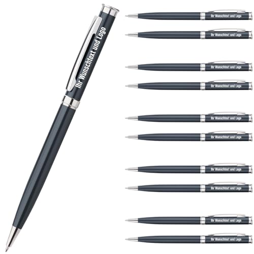 Lindahandel Kugelschreiber mit Gravur, Kugelschreiber personalisiert mit großer Farbauswahl, Personalisiert mit Name und Message. Personalisierter Metall Stift für Geschäfte, Abschlussfeiern von Lindahandel