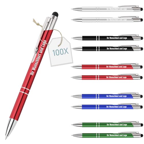 Lindahandel Kugelschreiber mit Gravur, Kugelschreiber personalisiert mit großer Farbauswahl, Personalisiert mit Name und Message. Personalisierter Metall Stift für Geschäfte, Abschlussfeiern von Lindahandel