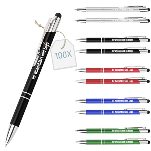 Lindahandel Kugelschreiber mit Gravur, Kugelschreiber personalisiert mit großer Farbauswahl, Personalisiert mit Name und Message. Personalisierter Metall Stift für Geschäfte, Abschlussfeiern von Lindahandel